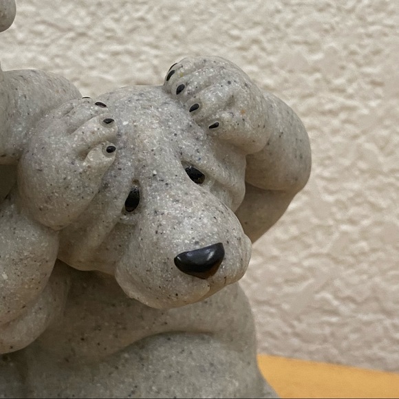 Quarry Critters UH OH Second Nature Design Bears See Hear Speak No Evil Figurine - Picture 9 of 13